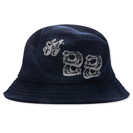 #88 Jacquard Bucket Hat - Navy