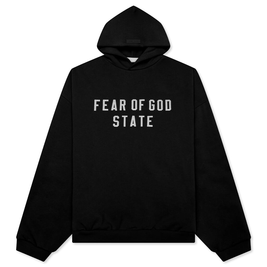 90's Fleece Hoodie - Jet Black
