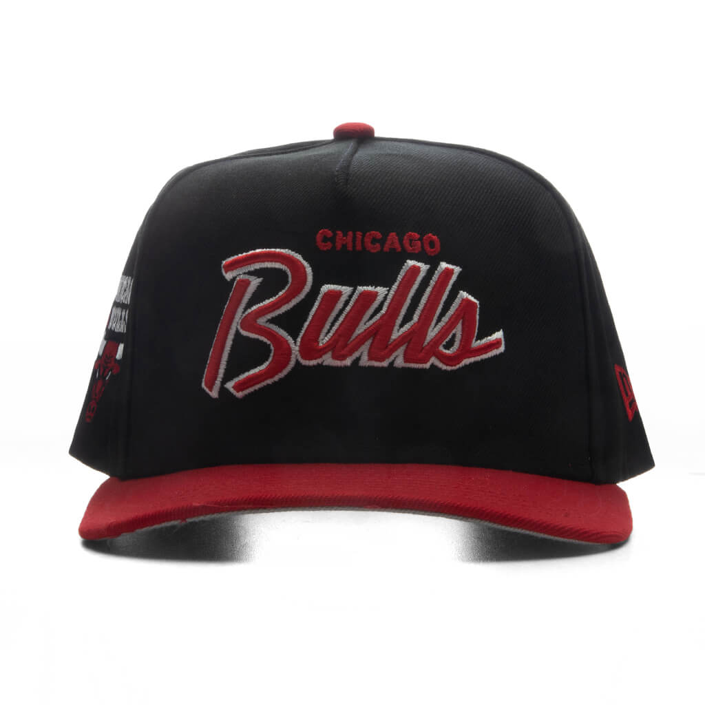 9FIFTY A-Frame Curved Hardwood Classics Script Snapback - Chicago Bulls