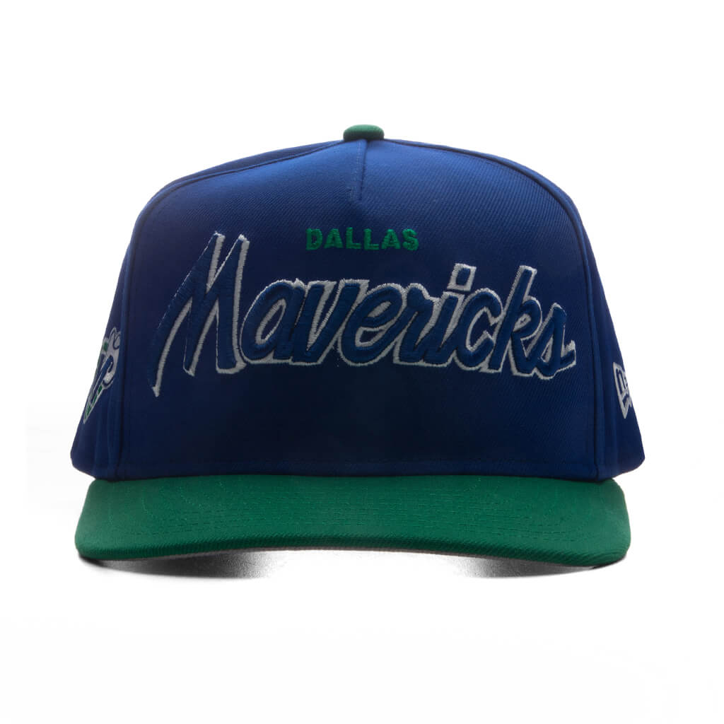 9FIFTY A-Frame Curved Hardwood Classics Script Snapback - Dallas Mavericks