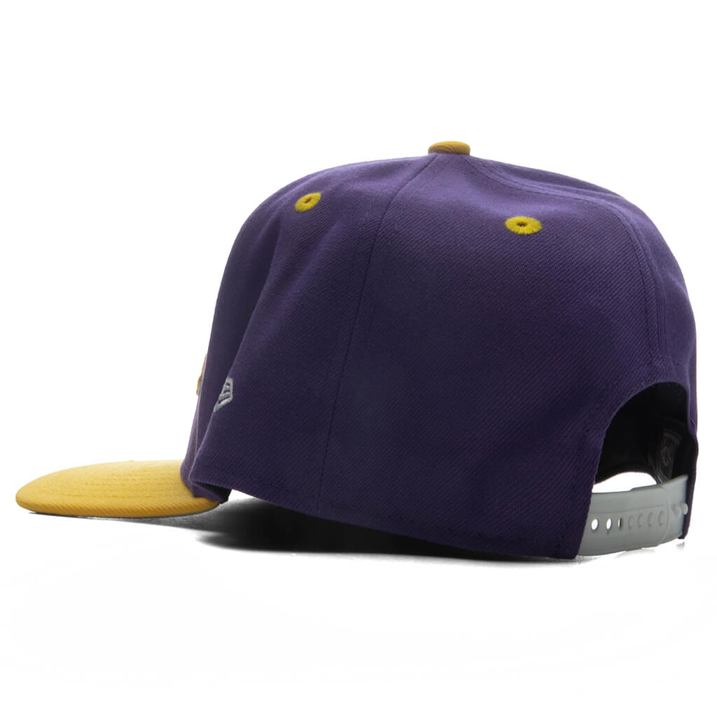 9FIFTY A-Frame Curved Hardwood Classics Script Snapback - Los Angeles Lakers