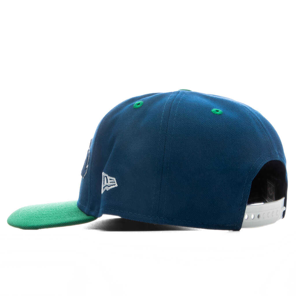 9FIFTY A-Frame Curved Hardwood Classics Script Snapback - Minnesota Timberwolves