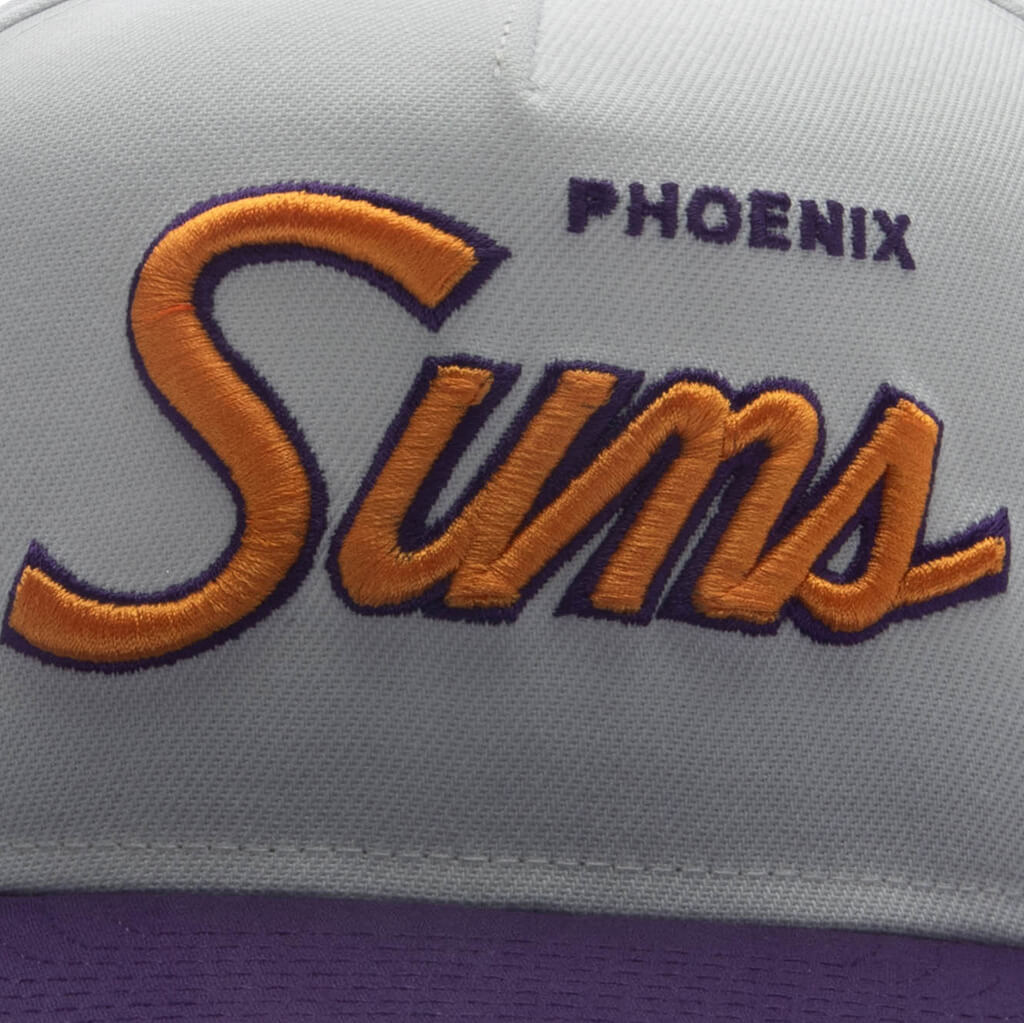 9FIFTY A-Frame Curved Hardwood Classics Script Snapback - Phoenix Suns