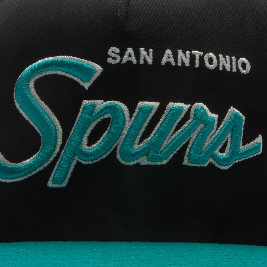 9FIFTY A-Frame Curved Hardwood Classics Script Snapback - San Antonio Spurs