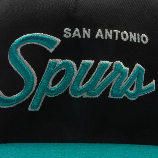 9FIFTY A-Frame Curved Hardwood Classics Script Snapback - San Antonio Spurs