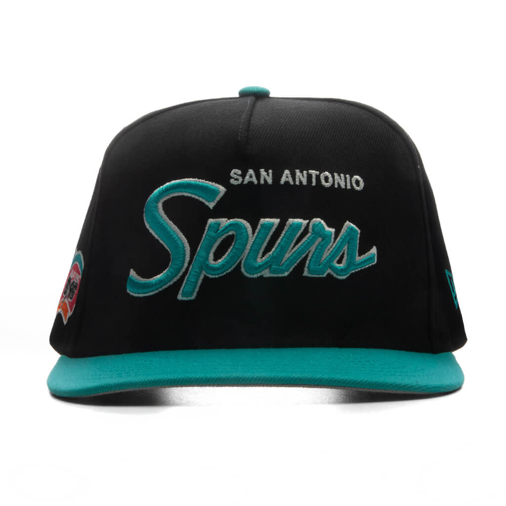 9FIFTY A-Frame Curved Hardwood Classics Script Snapback - San Antonio Spurs