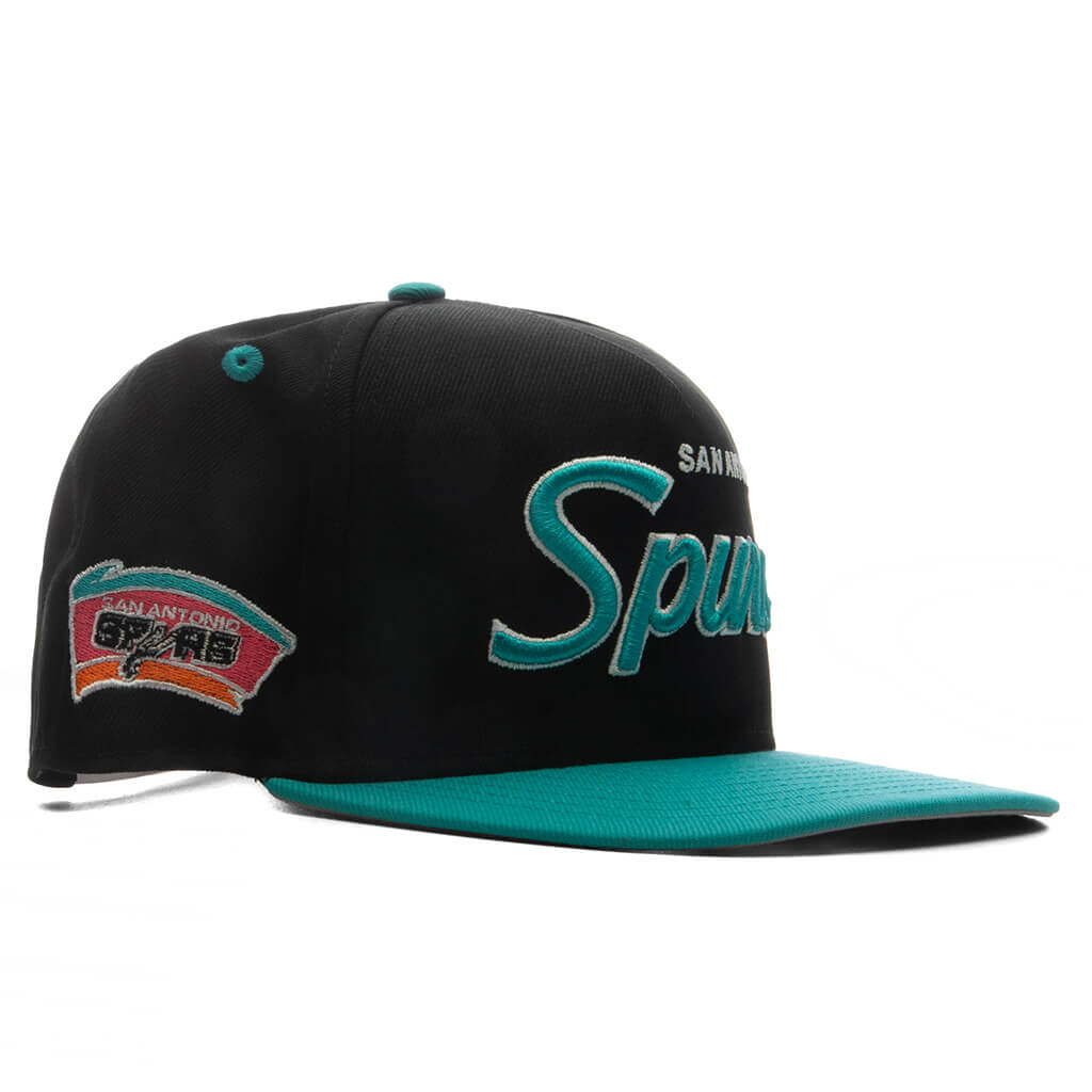 9FIFTY A-Frame Curved Hardwood Classics Script Snapback - San Antonio Spurs