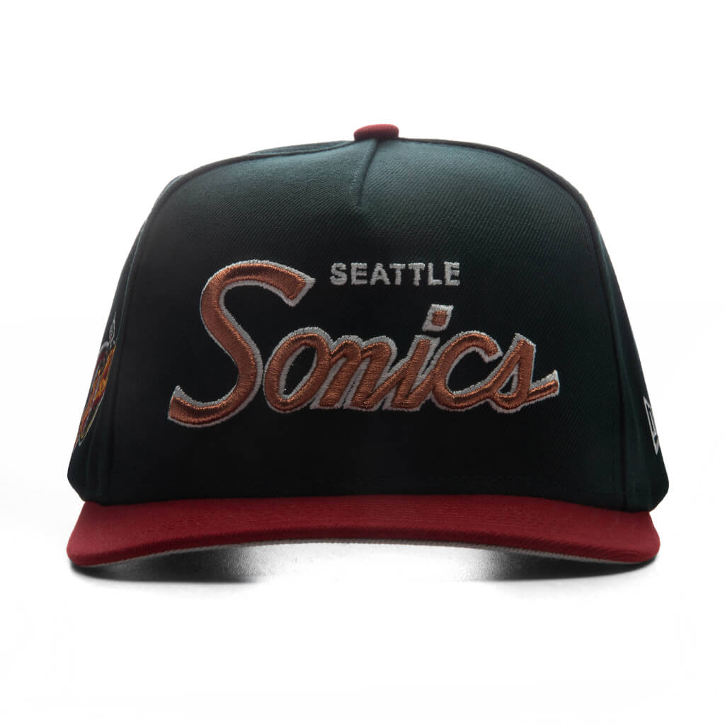 9FIFTY A-Frame Curved Hardwood Classics Script Snapback - Seattle Supersonics