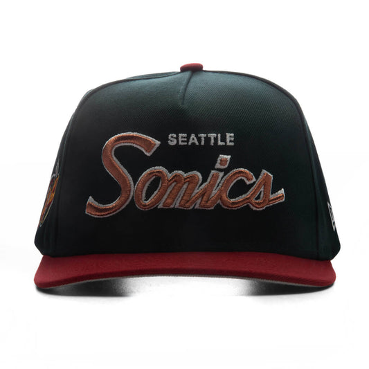 9FIFTY A-Frame Curved Hardwood Classics Script Snapback - Seattle Supersonics