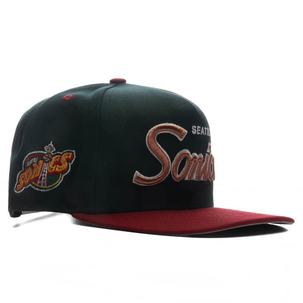 9FIFTY A-Frame Curved Hardwood Classics Script Snapback - Seattle Supersonics