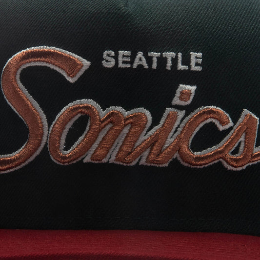 9FIFTY A-Frame Curved Hardwood Classics Script Snapback - Seattle Supersonics