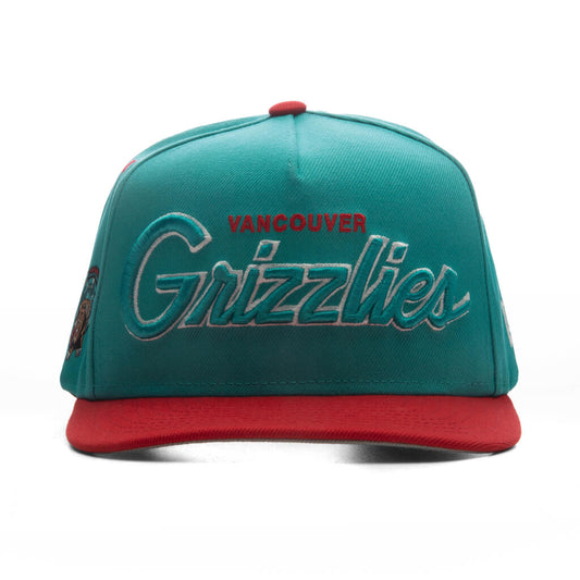 9FIFTY A-Frame Curved Hardwood Classics Script Snapback - Vancouver Grizzlies