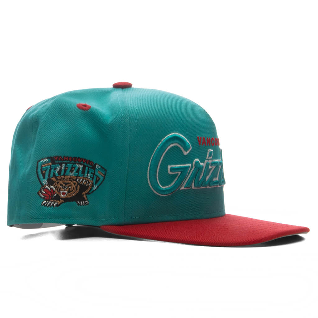9FIFTY A-Frame Curved Hardwood Classics Script Snapback - Vancouver Grizzlies