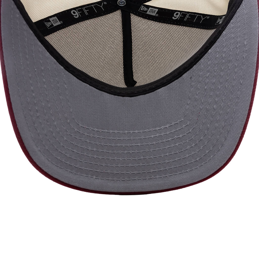 AZ Diamondbacks Upside Down Logo 9Fifty A-Frame Snapback - Chrome/Red