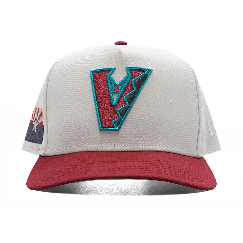 AZ Diamondbacks Upside Down Logo 9Fifty A-Frame Snapback - Chrome/Red
