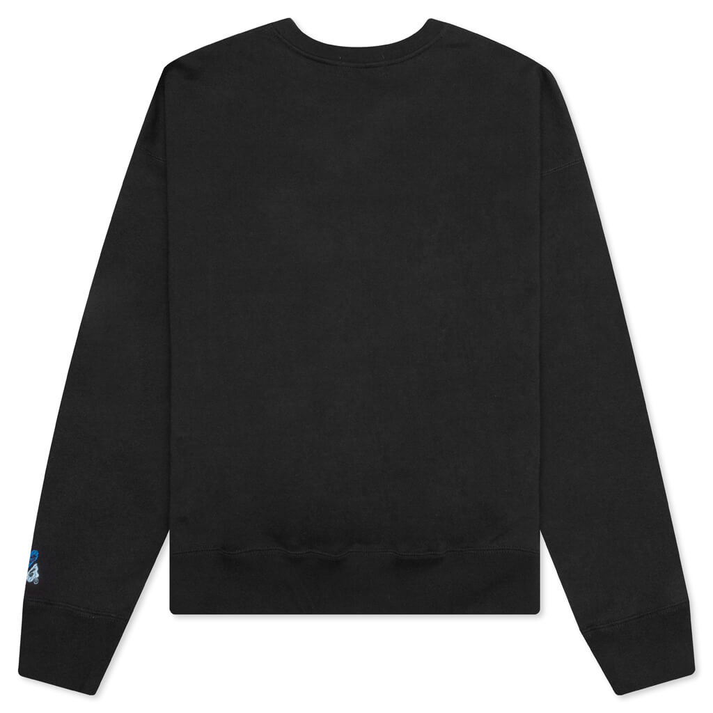 Abc Camo Patch Loose Fit Crewneck - Black