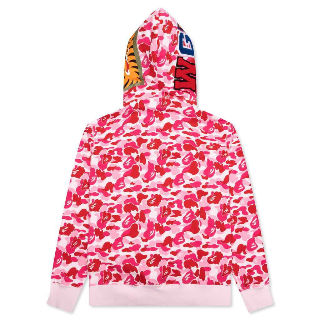 Abc Camo Shark Full Zip Hoodie - Pink