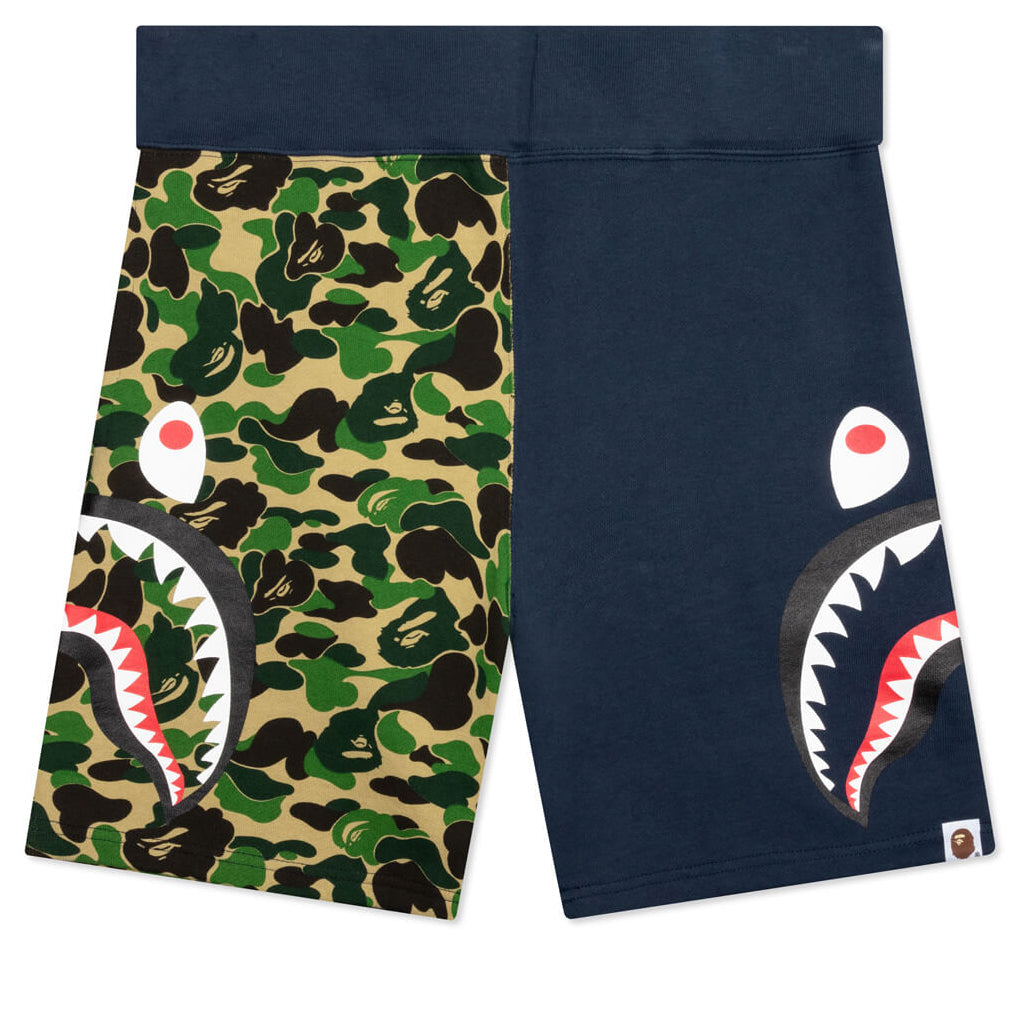 Abc Camo Side Shark Sweat Shorts - Green