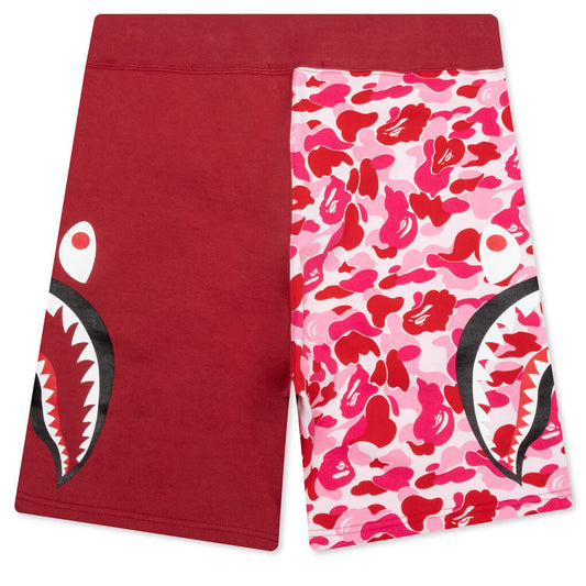 Abc Camo Side Shark Sweat Shorts - Pink