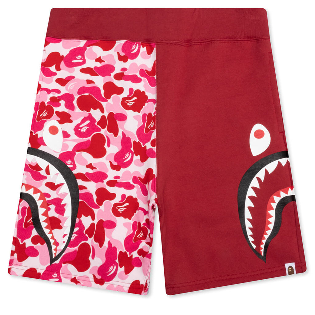 Abc Camo Side Shark Sweat Shorts - Pink