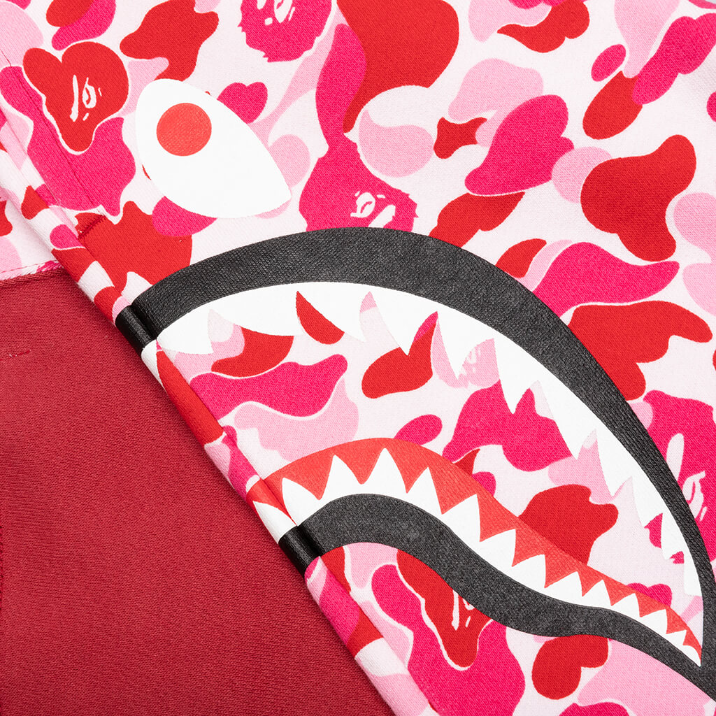 Abc Camo Side Shark Sweat Shorts - Pink