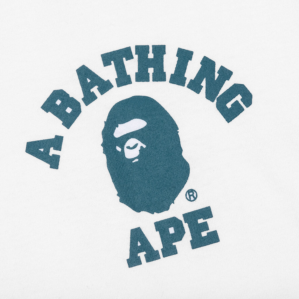 Bape Speed Racer College Ats Tee - White/Blue