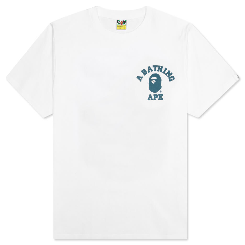 Bape Speed Racer College Ats Tee - White/Blue