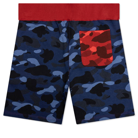 Crazy Camo Shark Sweat Shorts - Purple