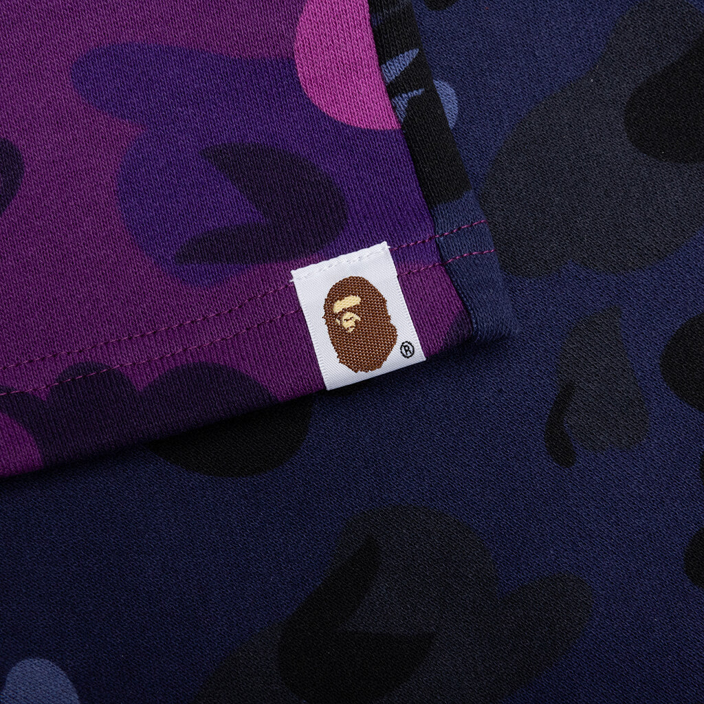 Crazy Camo Shark Sweat Shorts - Purple