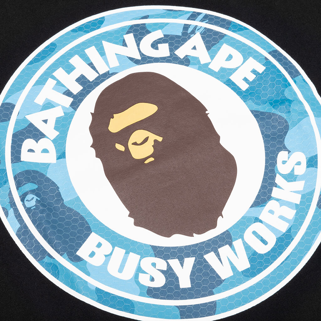 Honeycomb Camo Busy Works Tee - Black/Blue