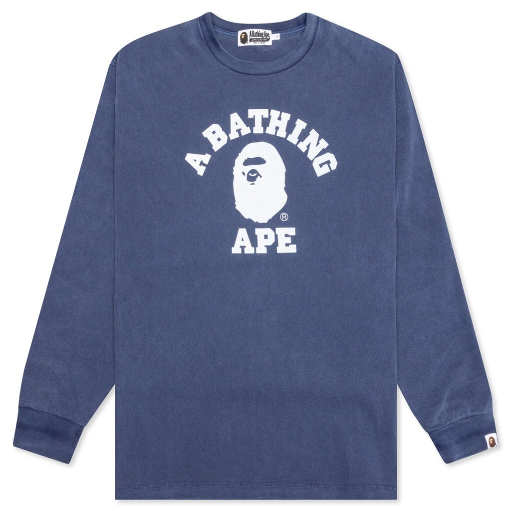 Overdye College L/S Tee - Navy