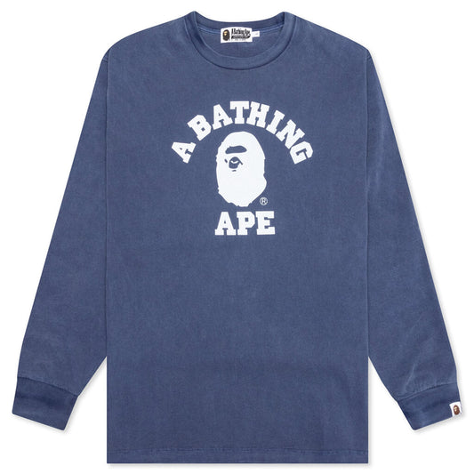 Overdye College L/S Tee - Navy