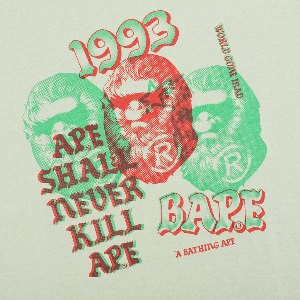 Pigment Three Ape Head Tee - Green