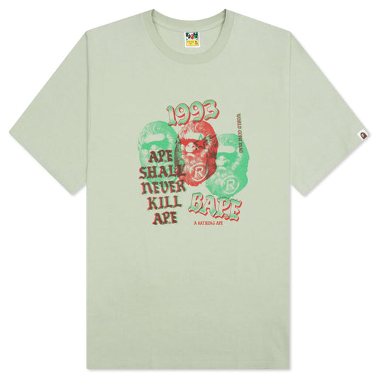 Pigment Three Ape Head Tee - Green