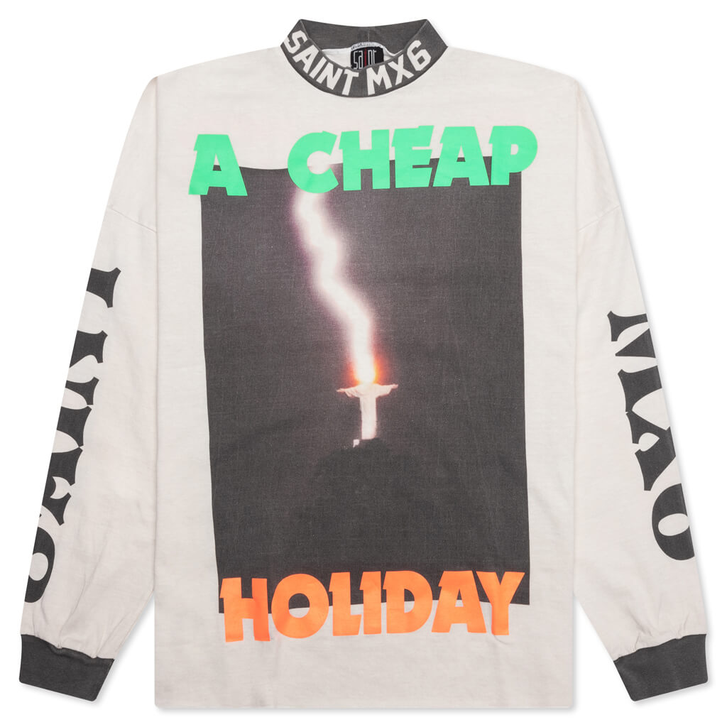 A Cheap Holiday L/S Tee - White