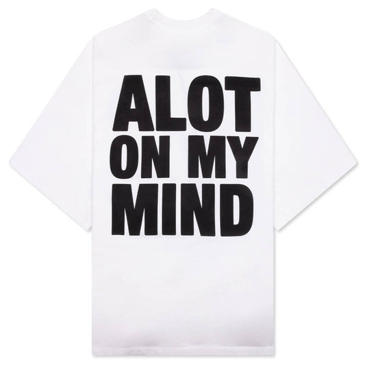 A Lot on My Mind Oversized Tee - White
