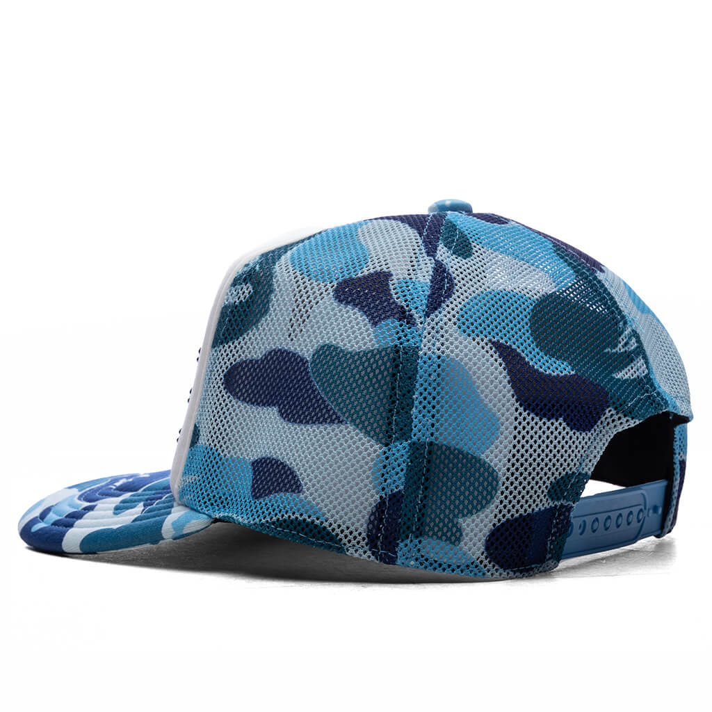 ABC Camo Crystal Stone Mesh Cap - Blue