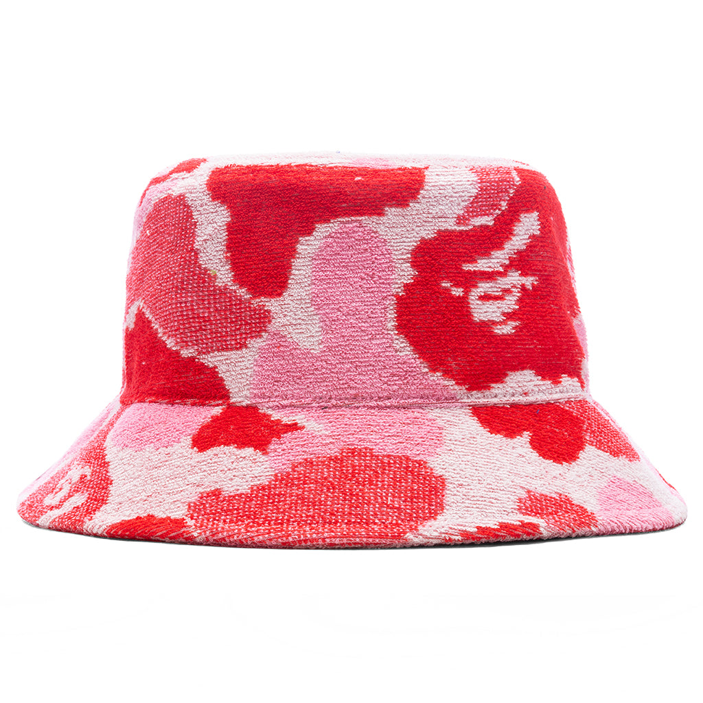 ABC Camo Pile Jacquard Bucket Hat - Pink
