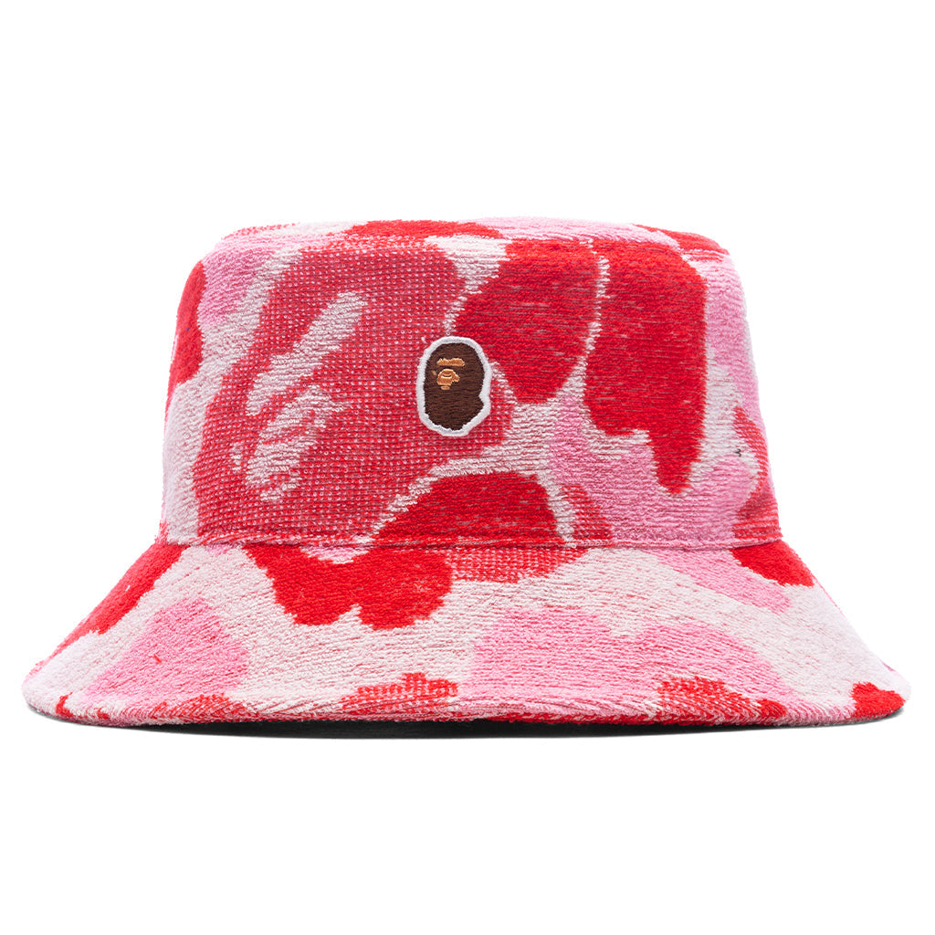 ABC Camo Pile Jacquard Bucket Hat - Pink
