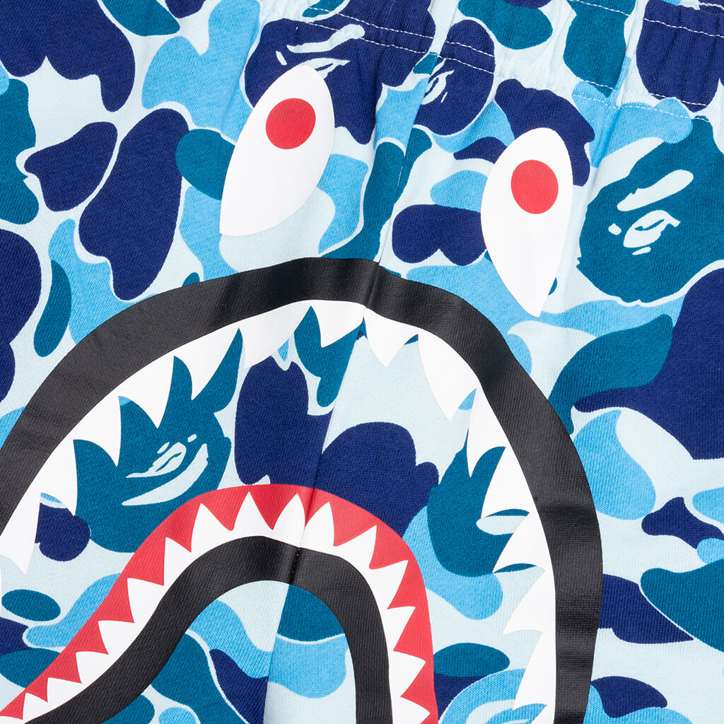ABC Camo Shark Sweat Shorts - Blue
