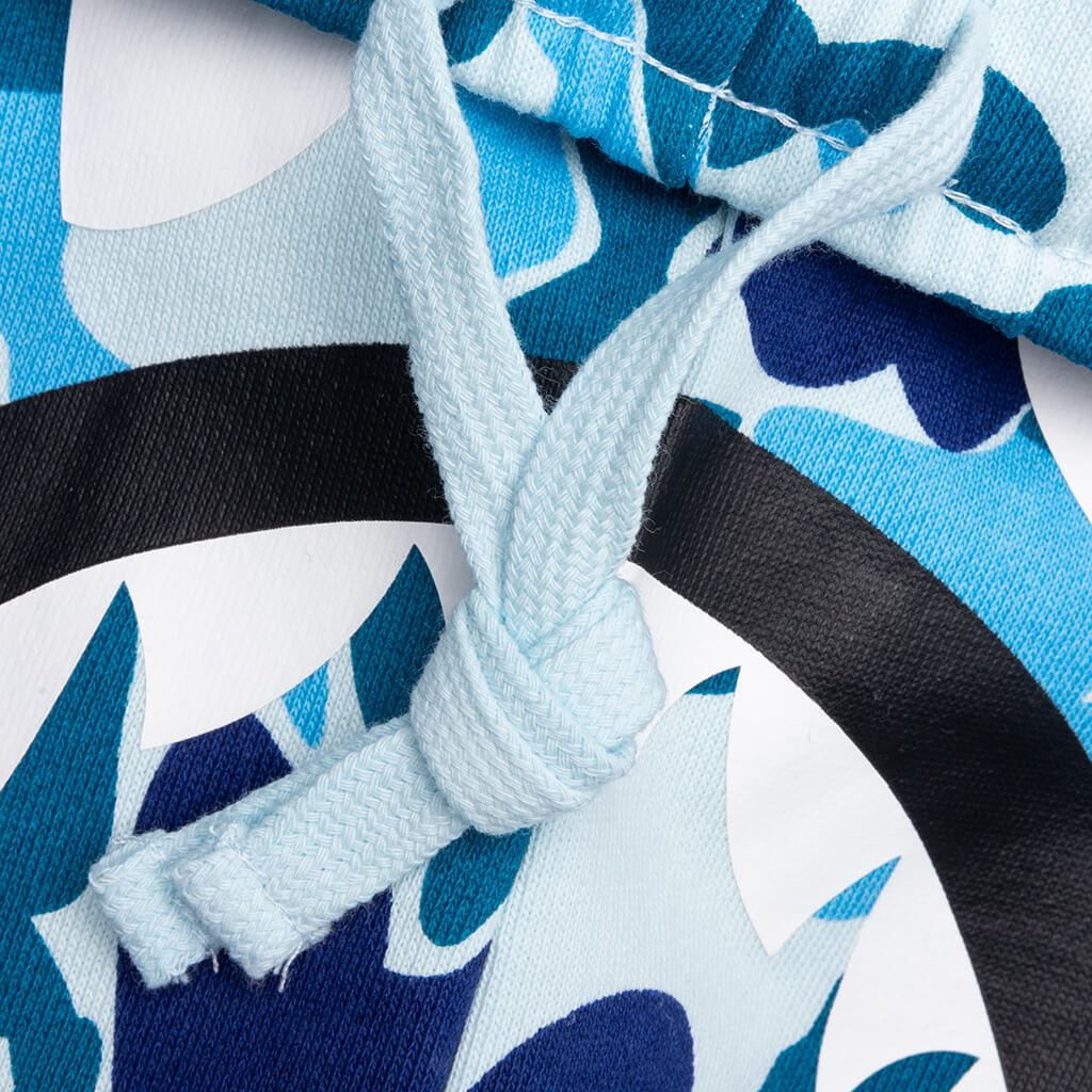 ABC Camo Shark Sweat Shorts - Blue