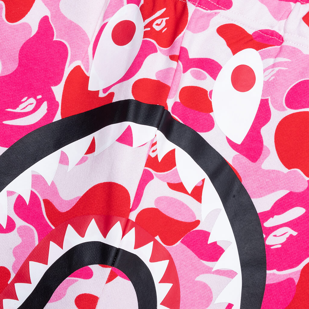 ABC Camo Shark Sweat Shorts - Pink