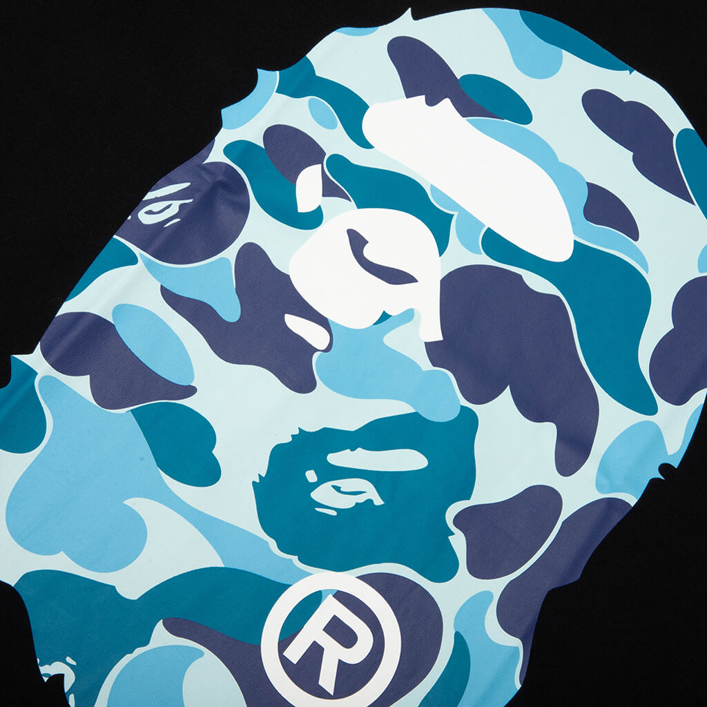 ABC Camo Big Ape Head Tee - Black/Blue
