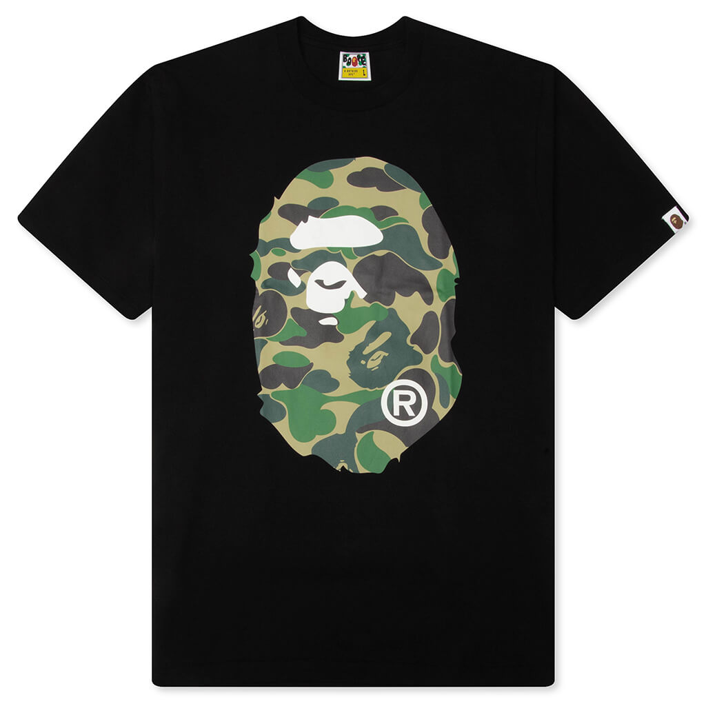 ABC Camo Big Ape Head Tee - Black/Green