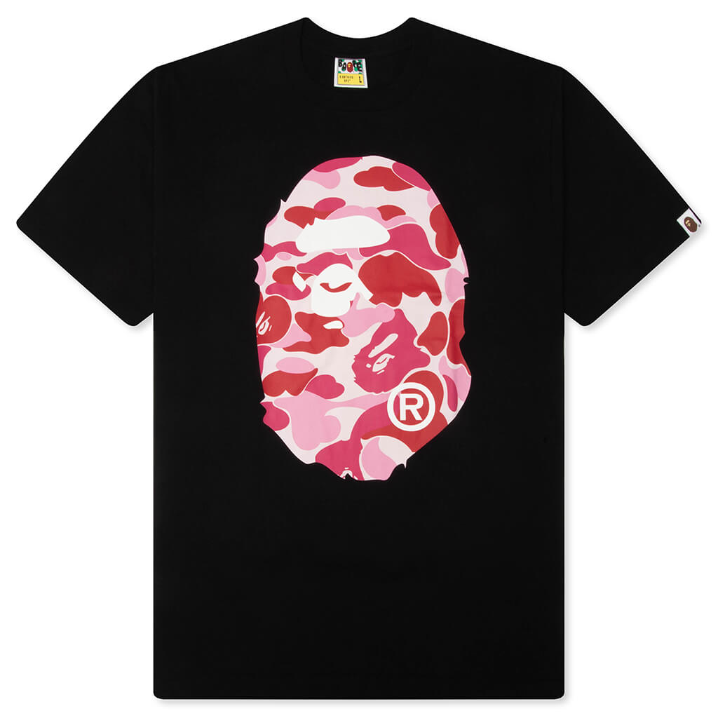 ABC Camo Big Ape Head Tee - Black/Pink