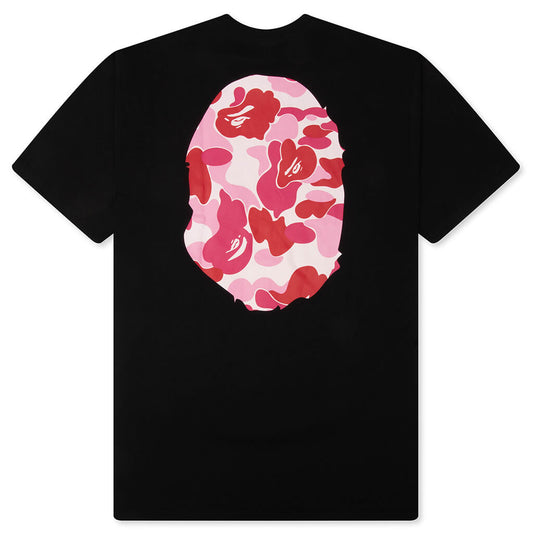 ABC Camo Big Ape Head Tee - Black/Pink