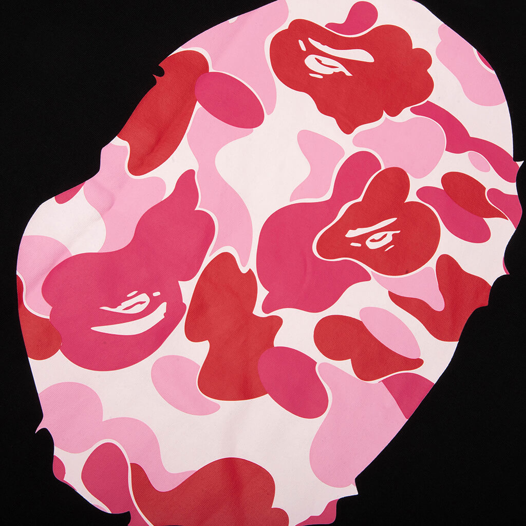 ABC Camo Big Ape Head Tee - Black/Pink