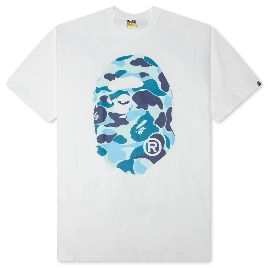 ABC Camo Big Ape Head Tee - White/Blue