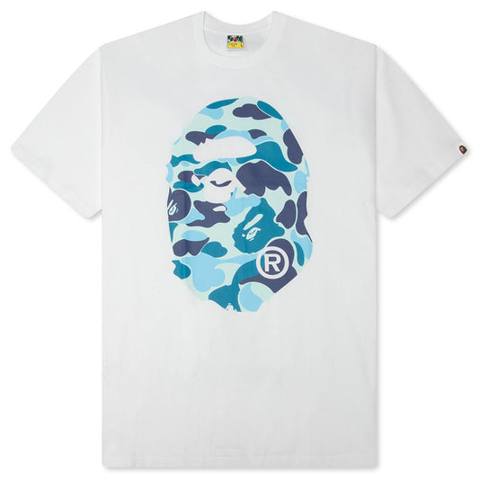 ABC Camo Big Ape Head Tee - White/Blue