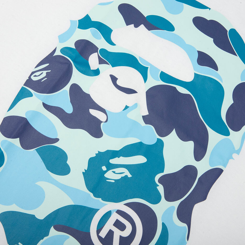 ABC Camo Big Ape Head Tee - White/Blue